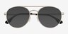 Coupe Matte Silver Aluminium-alloySunglass Frames from EyeBuyDirect, Closed View