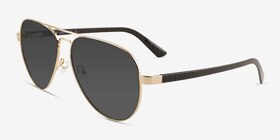 Tank Doré Carbon-fiber Soleil de Lunette de vue d'EyeBuyDirect, Vue d'Angle