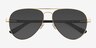 Tank Gold Carbon-fiberSunglass Frames from EyeBuyDirect, Closed View