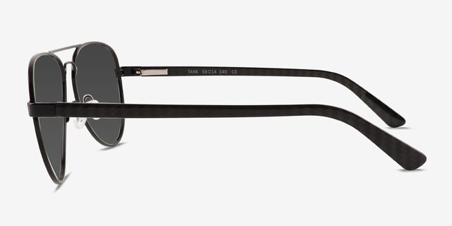 Tank Black Carbon-fiberSunglass Frames from EyeBuyDirect, Side View