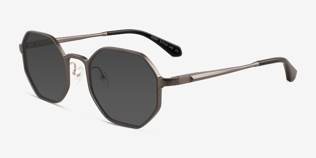 Rider Matte Gunmetal Aluminium-alloySunglass Frames from EyeBuyDirect, Angle View