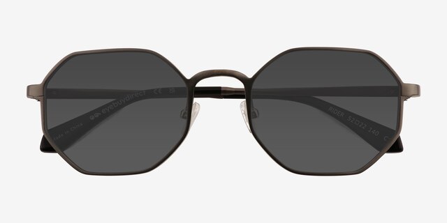 Rider Matte Gunmetal Aluminium-alloySunglass Frames from EyeBuyDirect, Closed View
