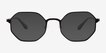 Rider Matte Black Aluminium AlloySunglass Frames from EyeBuyDirect, Front View