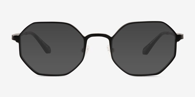 Rider Matte Black Aluminium-alloySunglass Frames from EyeBuyDirect, Front View