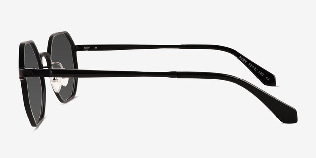 Rider Matte Black Aluminium-alloySunglass Frames from EyeBuyDirect, Side View