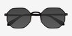 Rider Matte Black Aluminium AlloySunglass Frames from EyeBuyDirect, Closed View