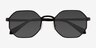 Rider Matte Black Aluminium-alloySunglass Frames from EyeBuyDirect, Closed View