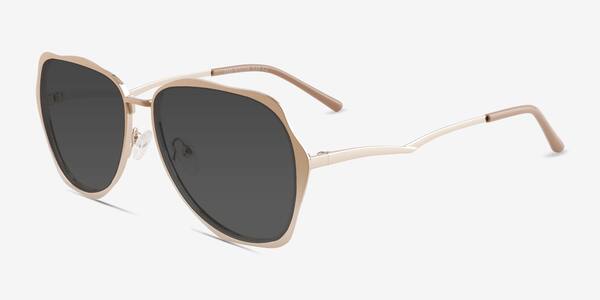 Gradient Matte Brown Teo -  Metal Sunglasses