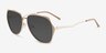 Teo Gradient Matte Brown MetalSunglass Frames from EyeBuyDirect, Angle View