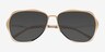Teo Gradient Matte Brown MetalSunglass Frames from EyeBuyDirect, Closed View