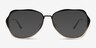 Teo Matte Black Brown MetalSunglass Frames from EyeBuyDirect, Front View
