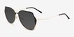 Teo Matte Black Brown MetalSunglass Frames from EyeBuyDirect, Angle View