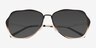 Teo Matte Black Brown MetalSunglass Frames from EyeBuyDirect, Closed View
