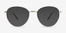 Aiden Gradient Black Gold MetalSunglass Frames from EyeBuyDirect, Front View