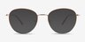 Aiden Gradient Orange Gold MetalSunglass Frames from EyeBuyDirect, Front View
