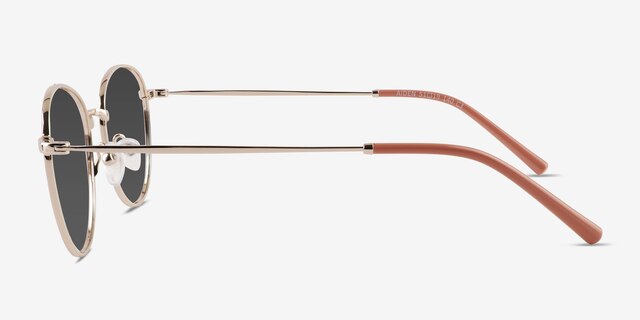 Aiden Gradient Orange Gold MetalSunglass Frames from EyeBuyDirect, Side View