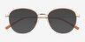Aiden Gradient Orange Gold MetalSunglass Frames from EyeBuyDirect, Closed View