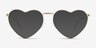 Wonderful Gold MetalSunglass Frames from EyeBuyDirect, Front View