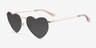 Wonderful Rose Gold MetalSunglass Frames from EyeBuyDirect, Angle View
