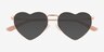 Wonderful Rose Gold MetalSunglass Frames from EyeBuyDirect, Closed View