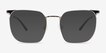 Grey Shiny Silver Black MetalSunglass Frames from EyeBuyDirect, Front View