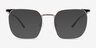 Grey Shiny Silver Black MetalSunglass Frames from EyeBuyDirect, Front View