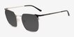 Grey Shiny Silver Black MetalSunglass Frames from EyeBuyDirect, Angle View