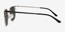 Grey Shiny Silver Black MetalSunglass Frames from EyeBuyDirect, Side View