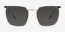 Grey Shiny Gold Green MetalSunglass Frames from EyeBuyDirect, Front View
