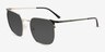 Grey Shiny Gold Green MetalSunglass Frames from EyeBuyDirect, Angle View