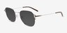 Dorian Gradient Brown Silver MetalSunglass Frames from EyeBuyDirect, Angle View