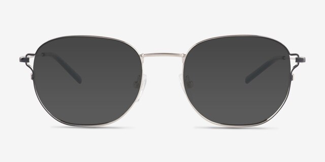 Dorian Gradient Blue Silver MetalSunglass Frames from EyeBuyDirect, Front View