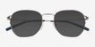 Dorian Gradient Blue Silver MetalSunglass Frames from EyeBuyDirect, Closed View