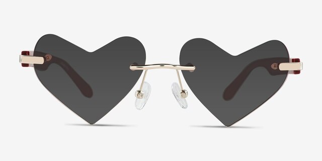 Dearest Gold MetalSunglass Frames from EyeBuyDirect, Front View