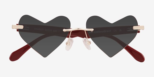 Dearest Gold MetalSunglass Frames from EyeBuyDirect, Closed View