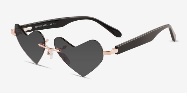Dearest Rose Gold MetalSunglass Frames from EyeBuyDirect, Angle View