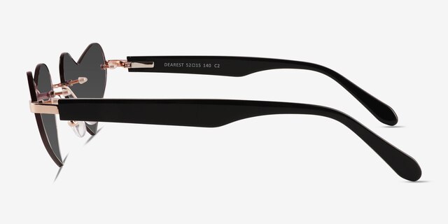 Dearest Rose Gold MetalSunglass Frames from EyeBuyDirect, Side View