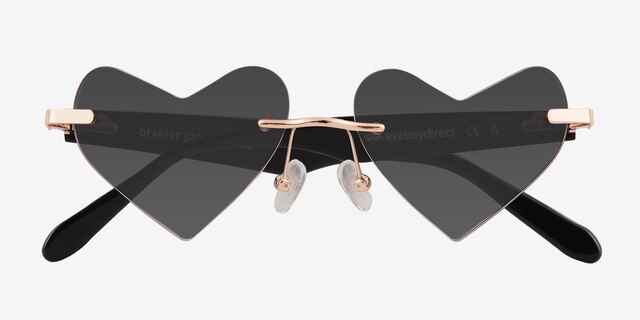 Dearest Rose Gold MetalSunglass Frames from EyeBuyDirect, Closed View