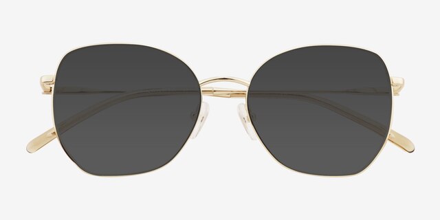 Gerry Gold Eco-friendlySunglass Frames from EyeBuyDirect, Closed View