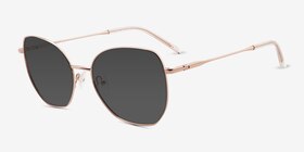 Gerry Or rose Éco-responsable Soleil de Lunette de vue d'EyeBuyDirect, Vue d'Angle