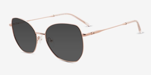 Gerry Rose Gold Eco-friendlySunglass Frames from EyeBuyDirect, Angle View