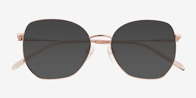 Gerry Rose Gold Eco-friendlySunglass Frames from EyeBuyDirect, Closed View