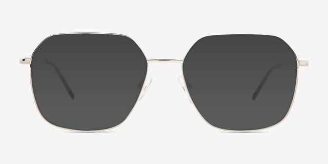 Borel Silver Eco-friendlySunglass Frames from EyeBuyDirect, Front View
