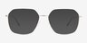 Borel Silver Eco-friendlySunglass Frames from EyeBuyDirect, Front View