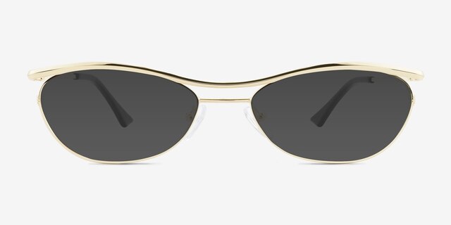 Barry Gold MetalSunglass Frames from EyeBuyDirect, Front View