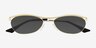 Barry Gold MetalSunglass Frames from EyeBuyDirect, Closed View