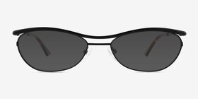 Barry Noir Métal Soleil de Lunette de vue d'EyeBuyDirect, Vue de Face