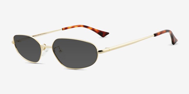 Alves Gold MetalSunglass Frames from EyeBuyDirect, Angle View