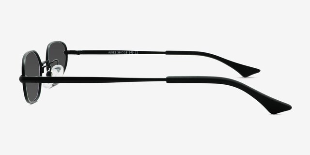 Alves Black MetalSunglass Frames from EyeBuyDirect, Side View