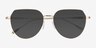 Riva Doré MétalSoleil de Lunette de vue d'EyeBuyDirect, Vue Rapprochée